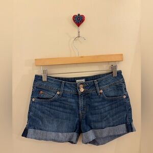 Hudson Croxley Mid Thigh Blue Jean Shorts